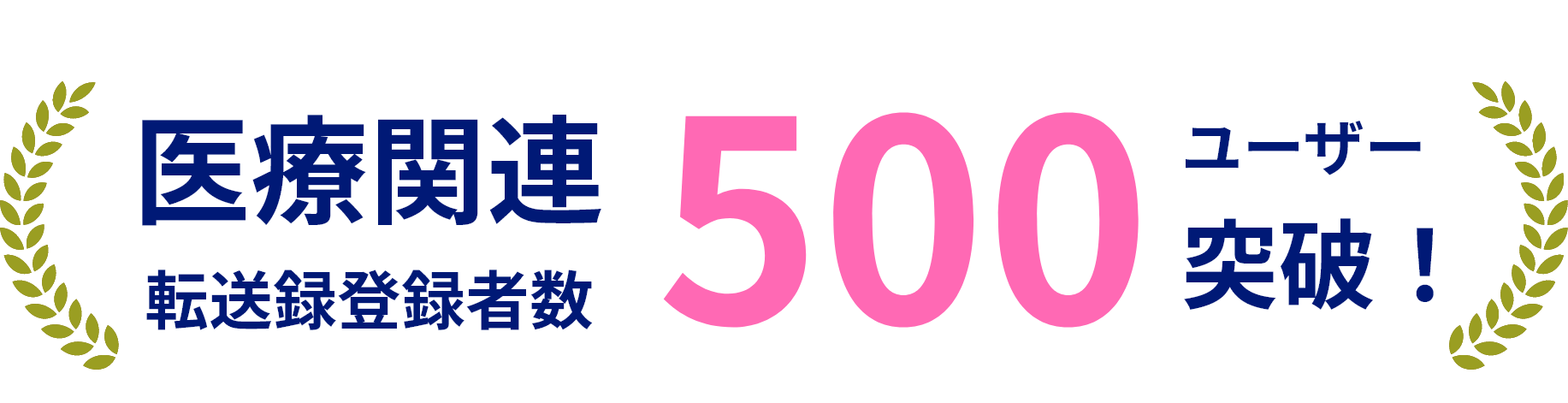 医療関連500ユーザー突破